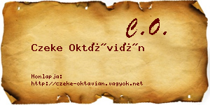 Czeke Oktávián névjegykártya